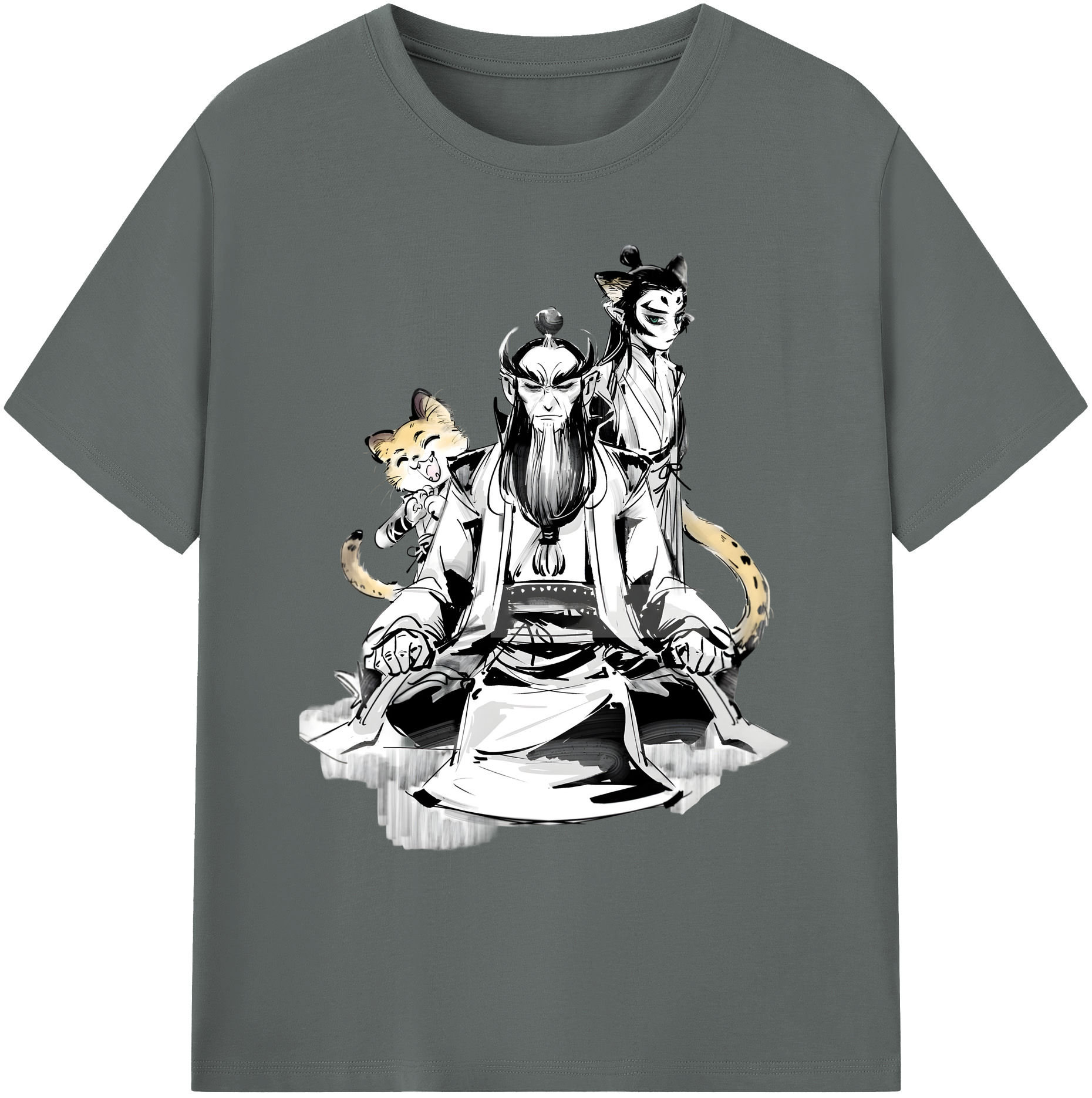 （画像用） Ne Zha 2 ナタ 魔童の大暴れ 綿100％ メンズ半袖Tシャツ｜肌触りやわらか＆通気性